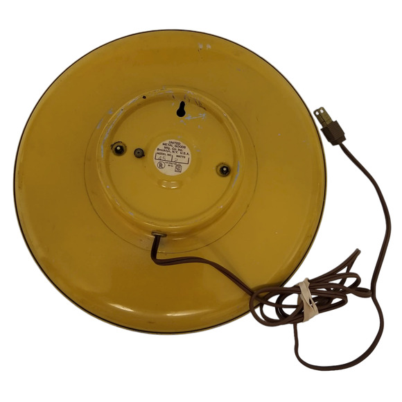 Vintage Gorgeous shabby chic United Metal Goods Electric Wall Clock Made in USA - Picture 7 of 7